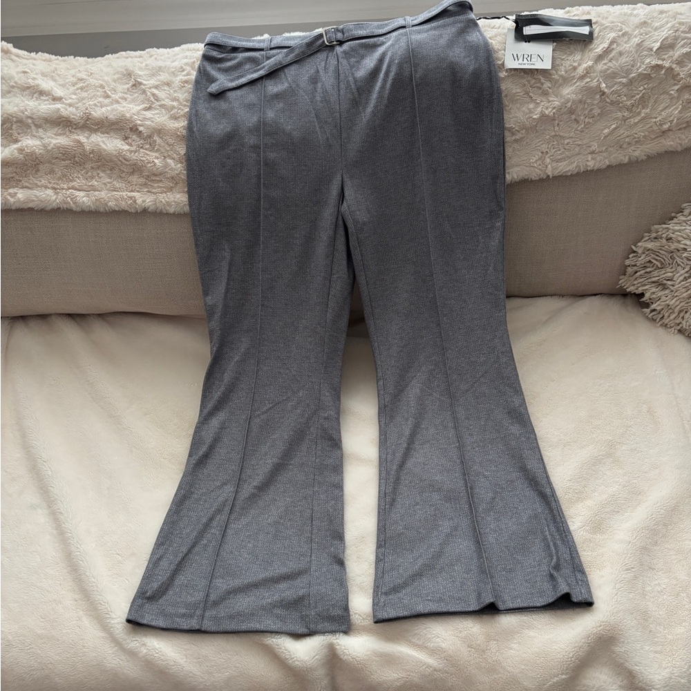 Wren Gray Flared Trousers